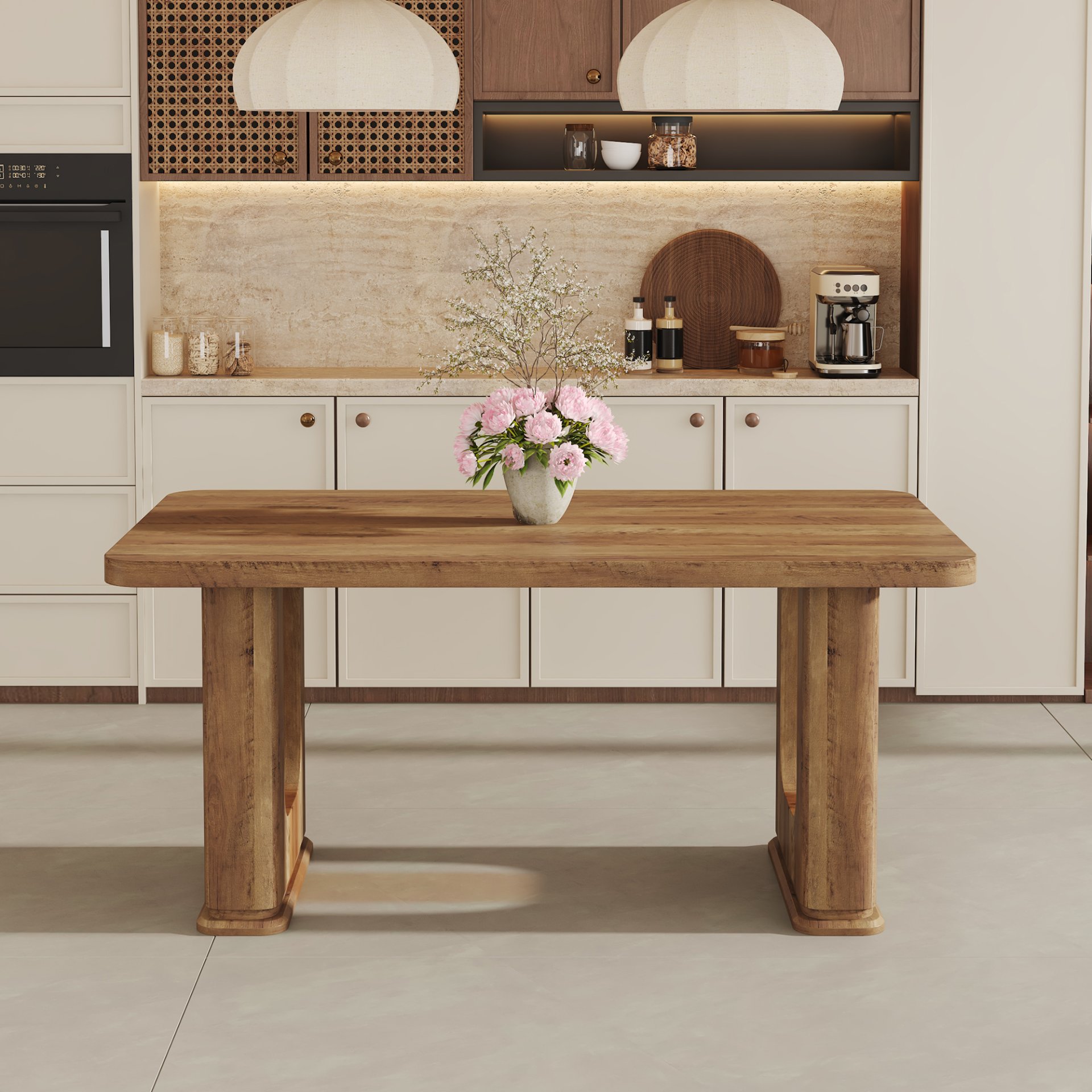 Stylish Wood Color Textured Dining Table Material With Wood Grain Stickers - Transparent / Wood - Image 4