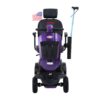 Max Plus - 4 Wheels Outdoor Compact Mobility Scooter With 2 Pieces X 20Ah Lead Acid Battery, 16 Miles, Cup Holders & USB Charger Port - Dark Purple - Image 2