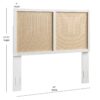 Barkley - Queen / Full Headboard With Adjustable Height - White - Image 3
