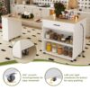 Expandable Kitchen Island With Dining Table - White - Image 9