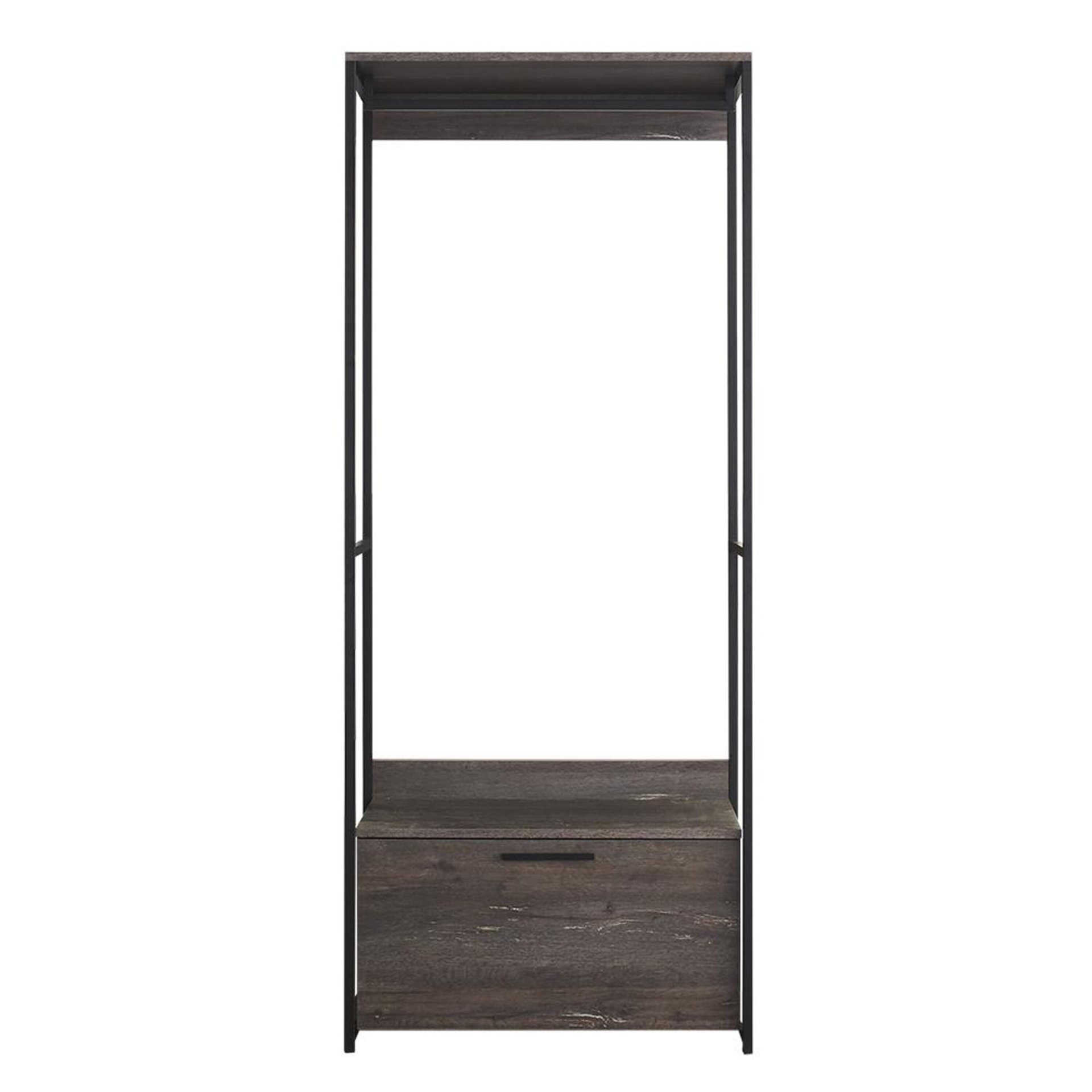 Monica - Wood Walk In Closet System, Modular Design Melamine - Rustic - Image 7