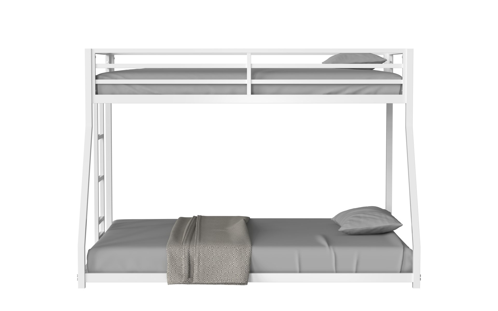 Adam - Twin Over Full Metal Bunk Bed - White - Image 20