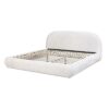 Archie Puffy Grounded - King Upholstered Platform Bed - Almond White - Image 21