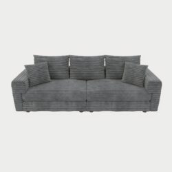 3 Seat Sofa, Convertible Deep Seat Sofa Lounge Chair For Living Room - Gray