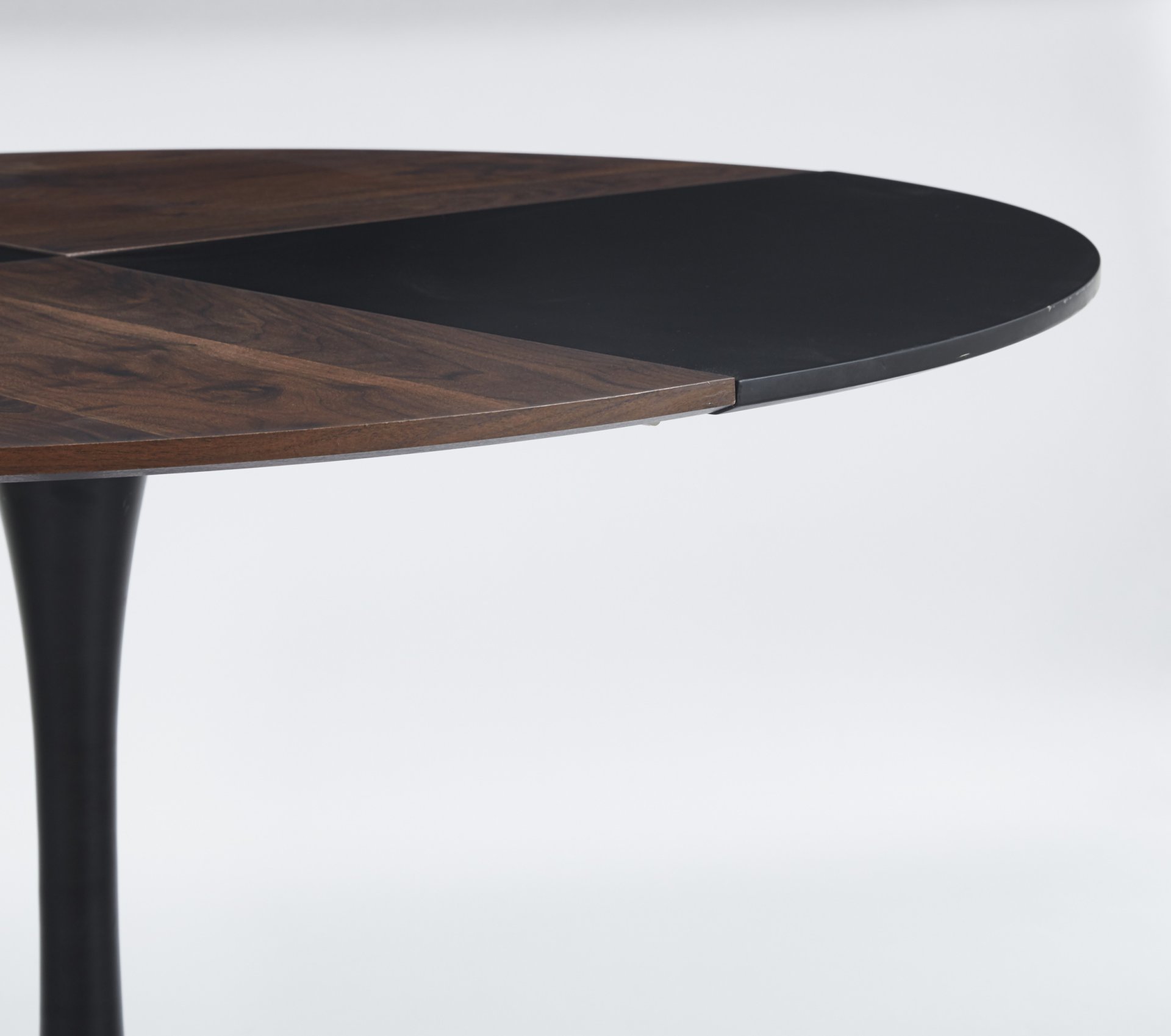 5 Pieces Dining Set, Table Metal Leg Mid-Century Dining Table For 4 - 6 People, Pedestal Dining Table, Table Leisure Coffee Table - Black - Image 4