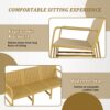 1 Piece Indoor / Outdoor 3 Seater Sofa, UV Resistant, Waterproof And Durable - Brick Yellow - Image 8