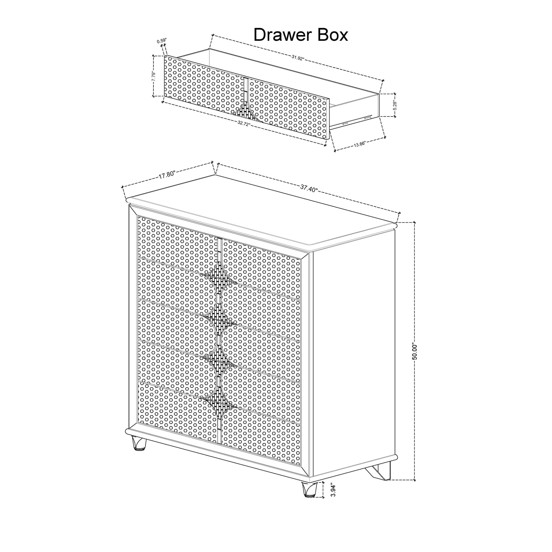 Uriuni - 5 Piece King Bedroom Set With LED Lighting And Panel Headboard - Gold / White - Image 11