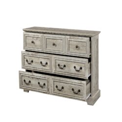 Farmhouse Vintage 7 Drawers Dresser With Natural Texture - Ancient Oak