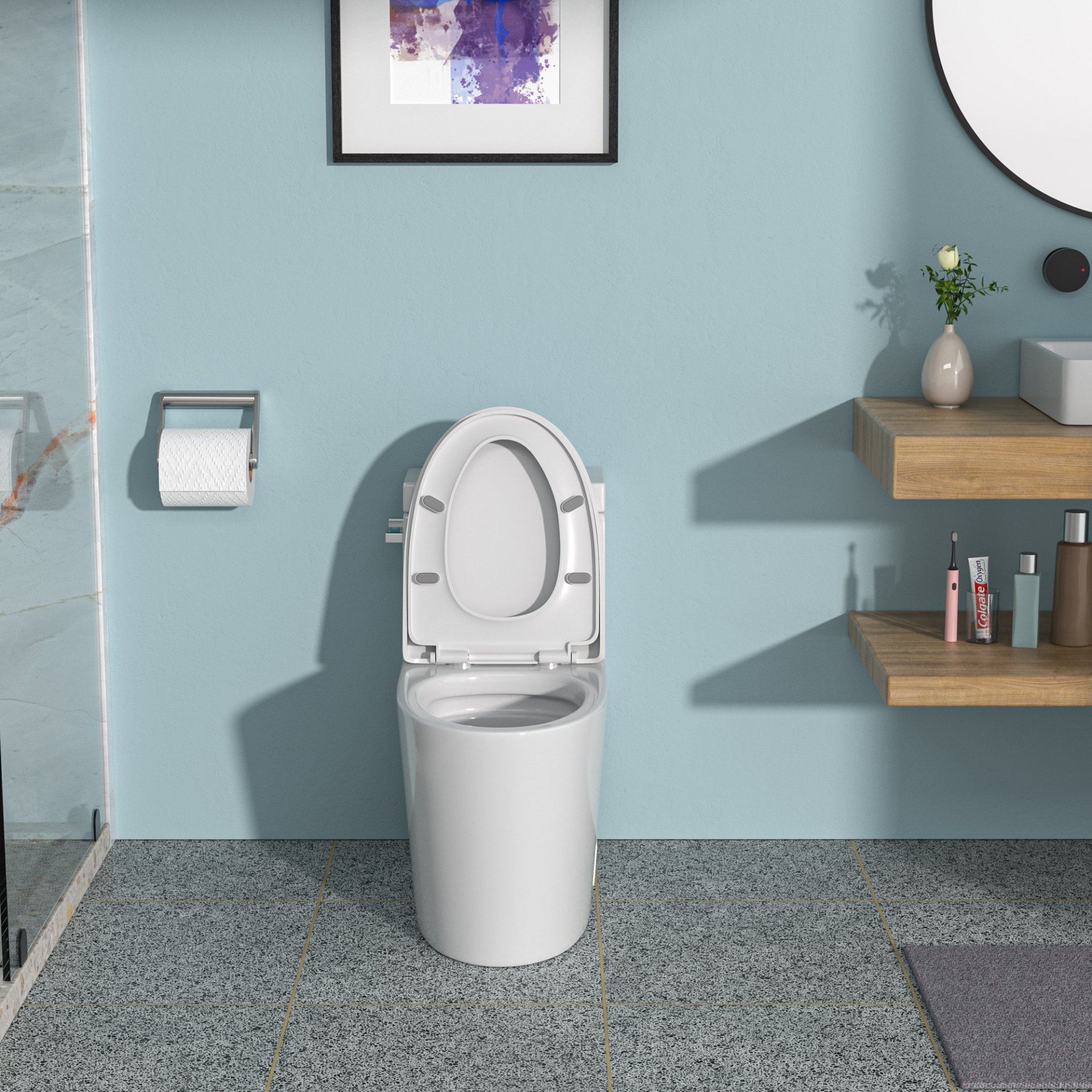 1 Piece Toilet And Soft Closing Seat - White - Image 4