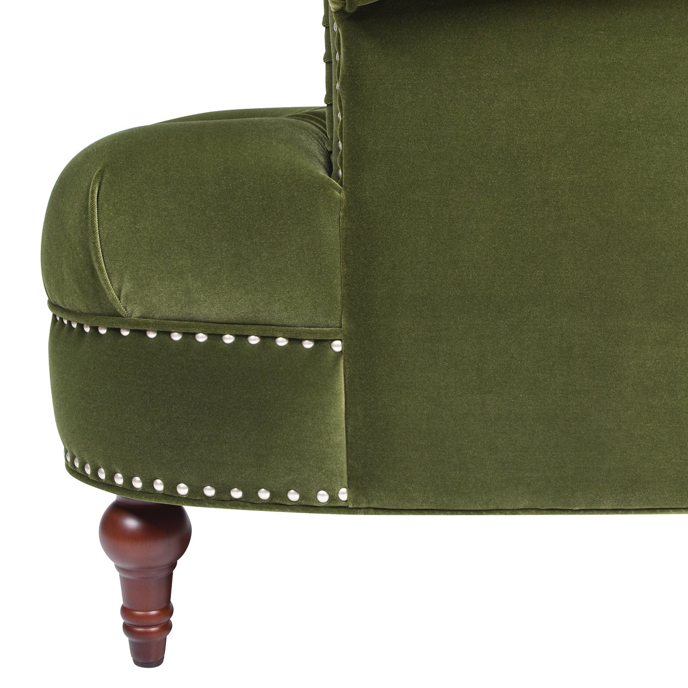 La Rosa - Victorian Tufted Upholstered Accent Chair - Olive Green - Image 7