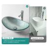 Vessel Sink With Pop Up Drain, Boat Shape Above Counter Bathroom Sink - Silver - Image 2