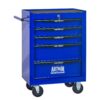 Rolling Metal Tool Chest With 5 Drawers, 20" Steel Storage Cabinet With Ball Bearing Slides - Black / Blue - Image 11