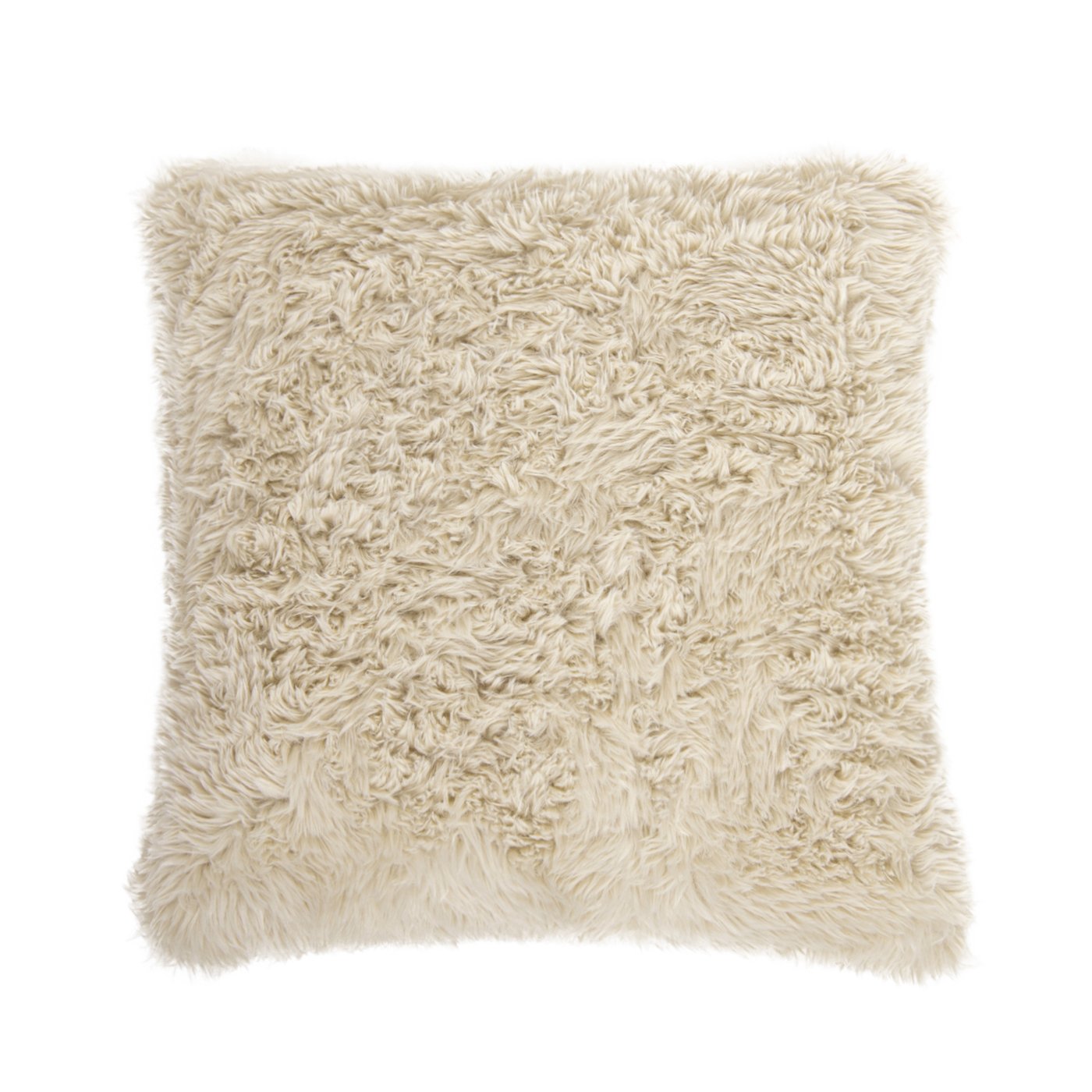 Astrid - Square Accent Throw Pillow Cover With Feather Insert - Cream Beige - Image 3