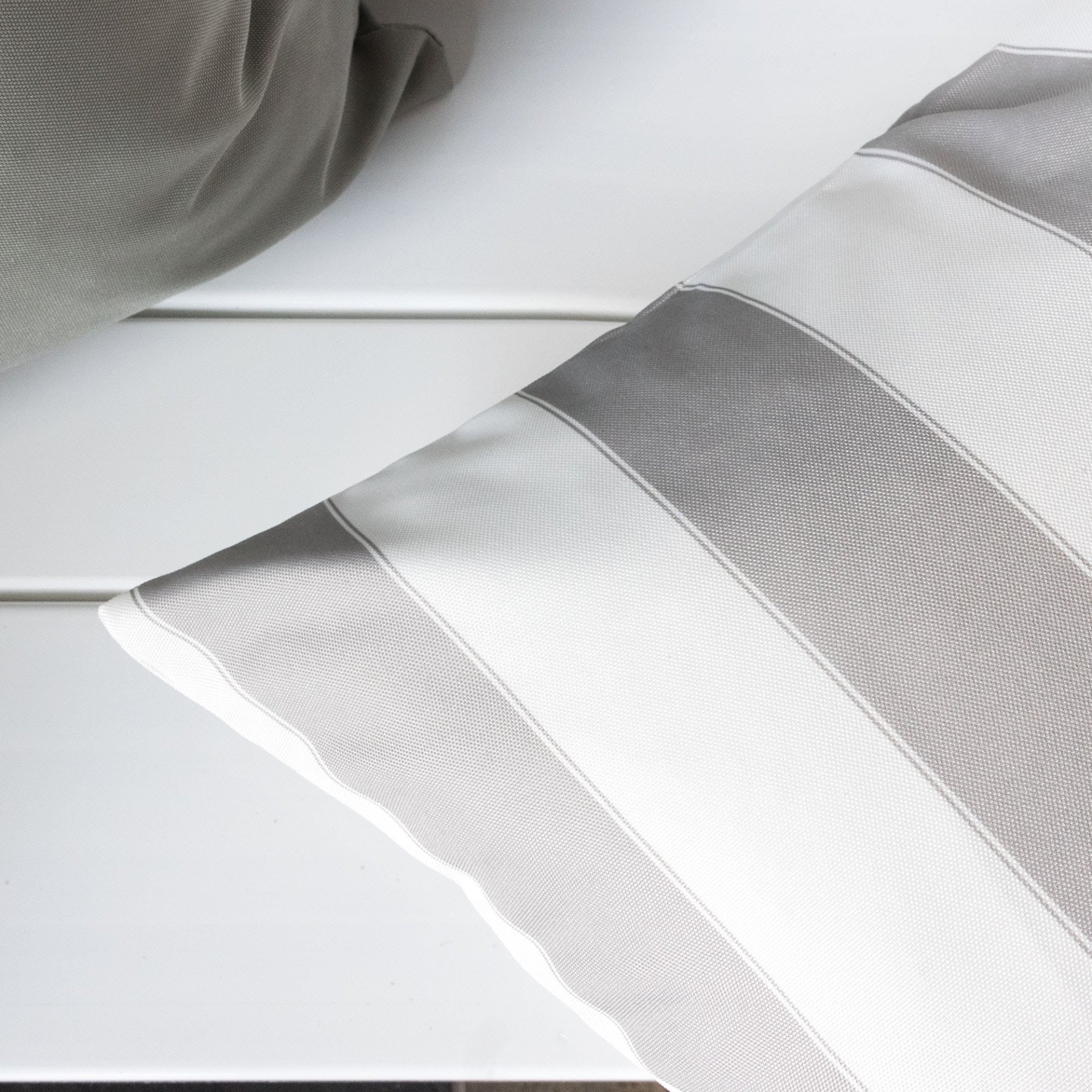 Horizon Stripe Pillow Silver Outdoor & Indoor Pillows - Silver - Image 7