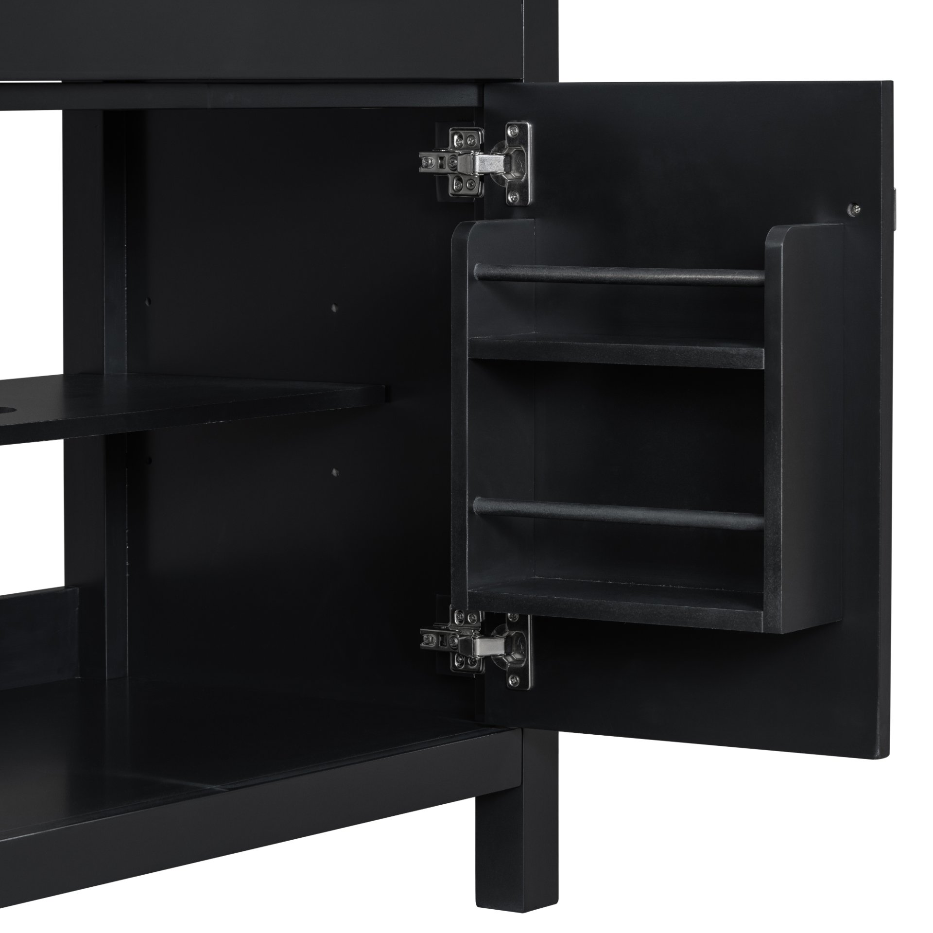 30" Bathroom Vanity With Sink And Soft Close Doors - Black - Image 15