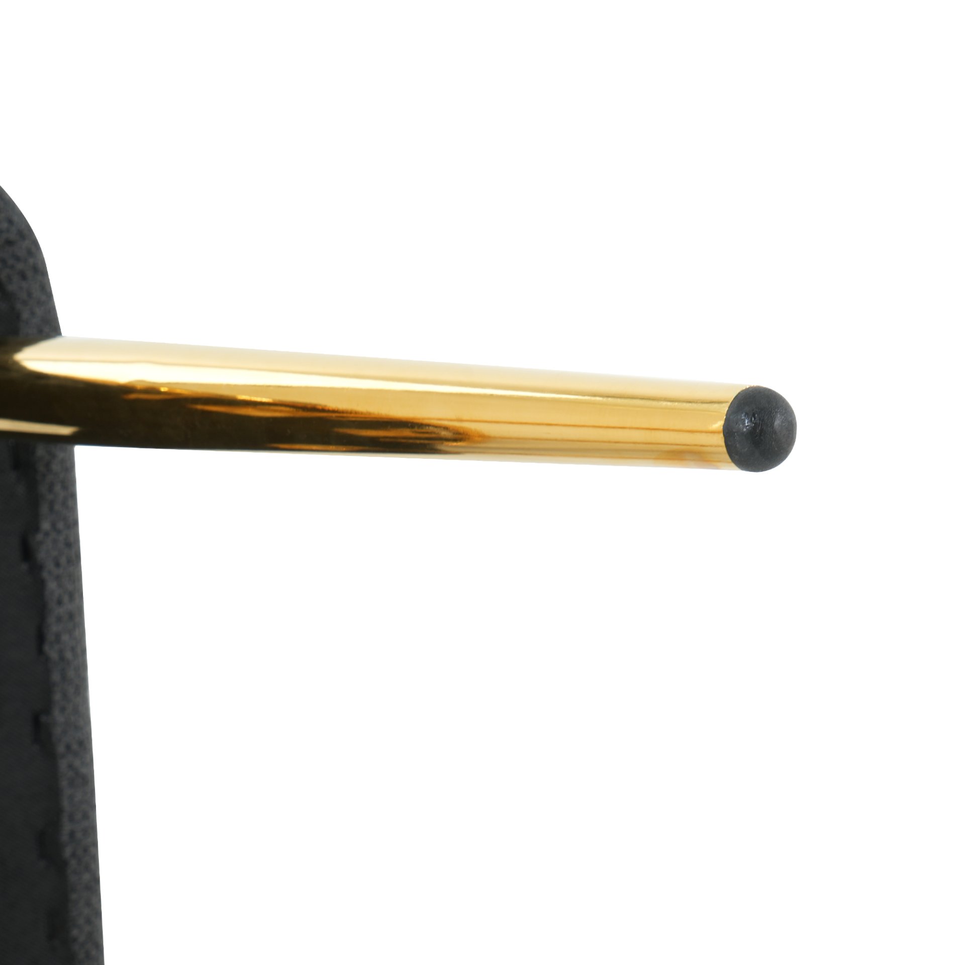 Modern Simple Dark Gray Linen Dining Chair With Plated Metal Legs, (Set of 2) - Gold - Image 18