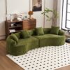 4 Seater Sofa With Chenille Fabric, 30D, 60 Hardness Full Sponge, 4 Pillow For Living Room, Home Furniture Sleeper Sectional Sofa For Apartment - Green - Image 22
