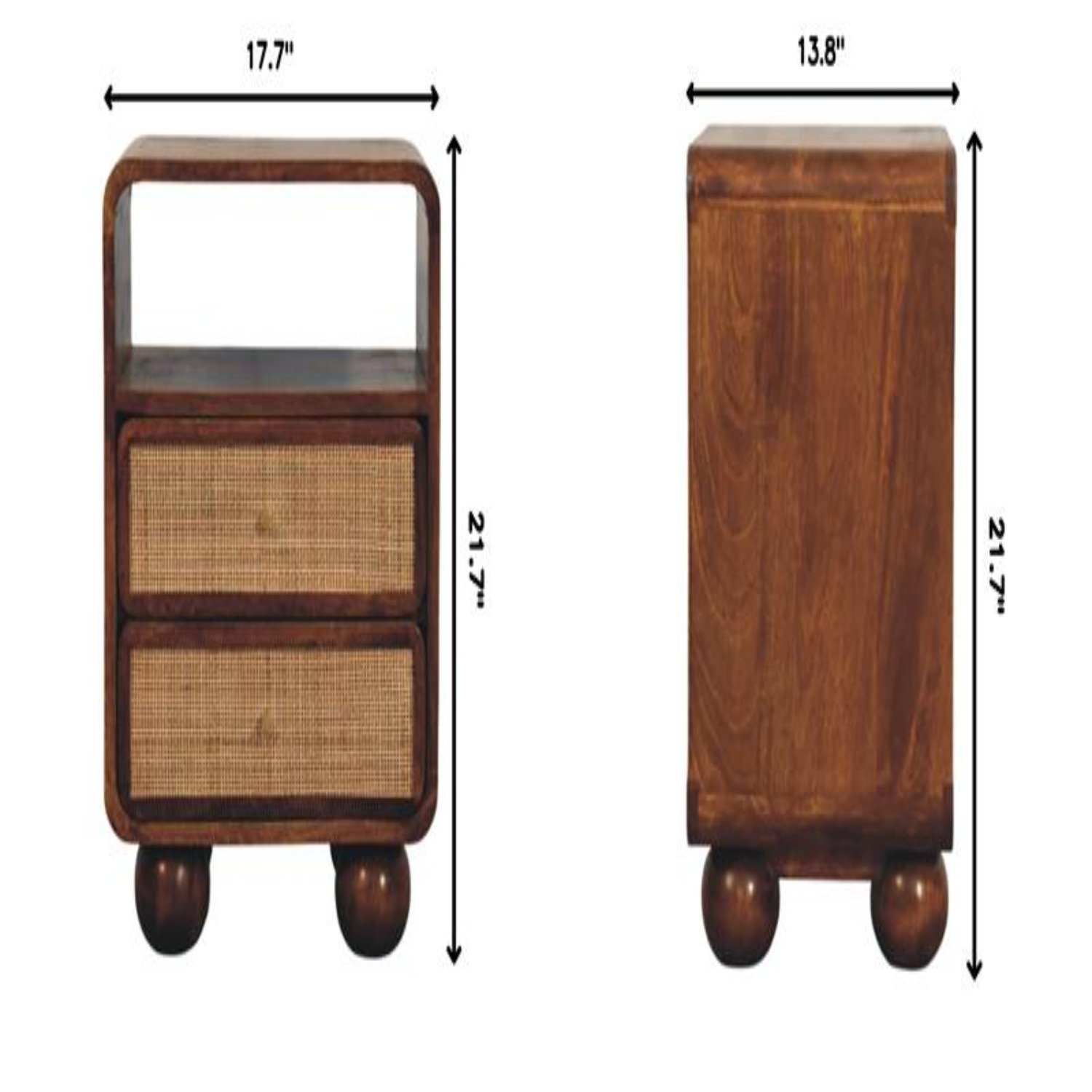 Larissa - 2 Drawer Nightstand - Brown - Image 3