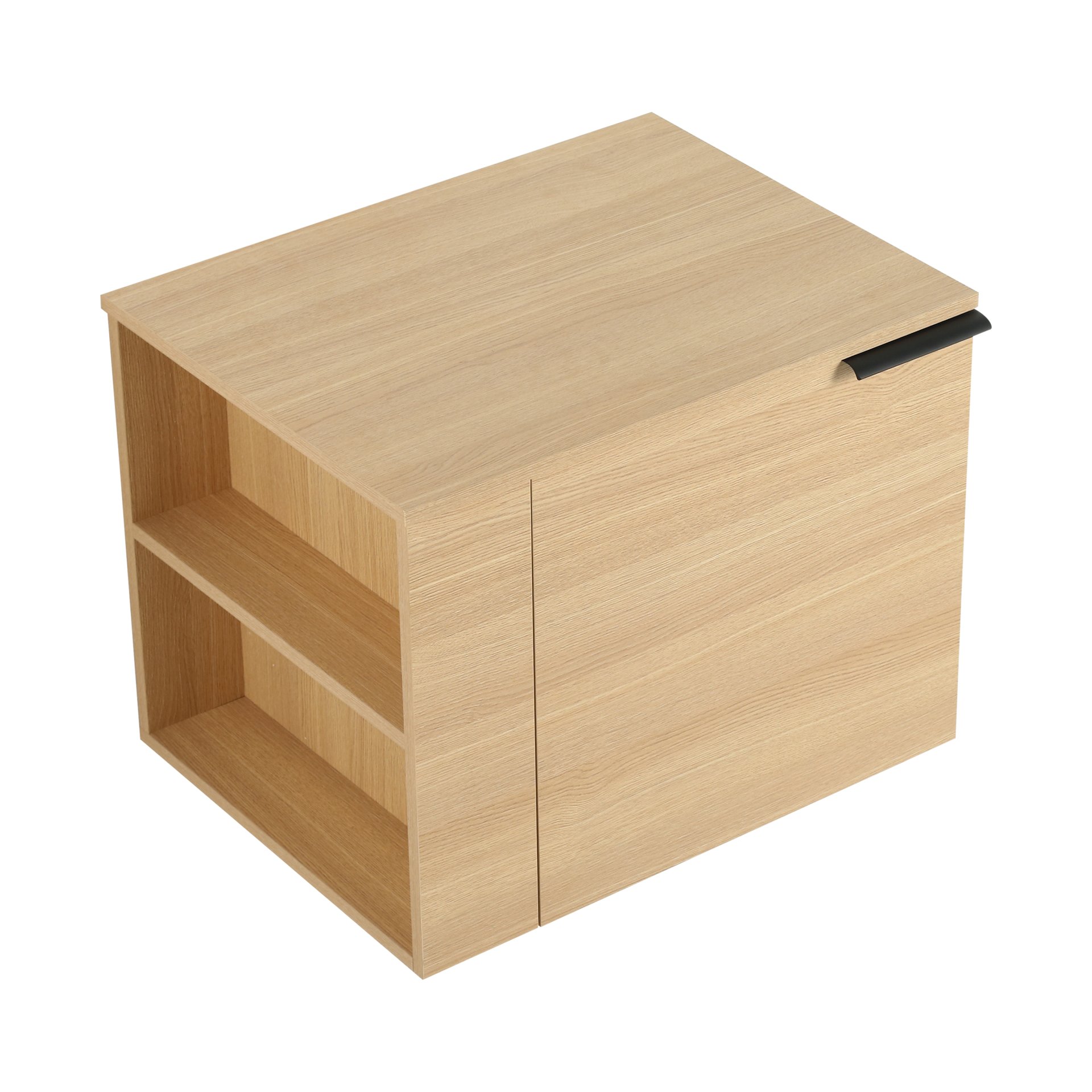 Modern Bathroom Vanity, Cabinet Set Without Sink - Oak - Image 8