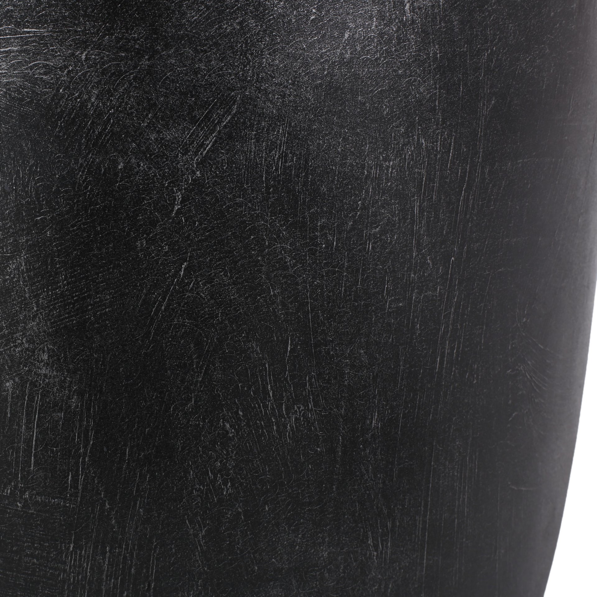 Outdoor Lightweight Concrete End Table With Natural Texture - Matte Black - Image 7