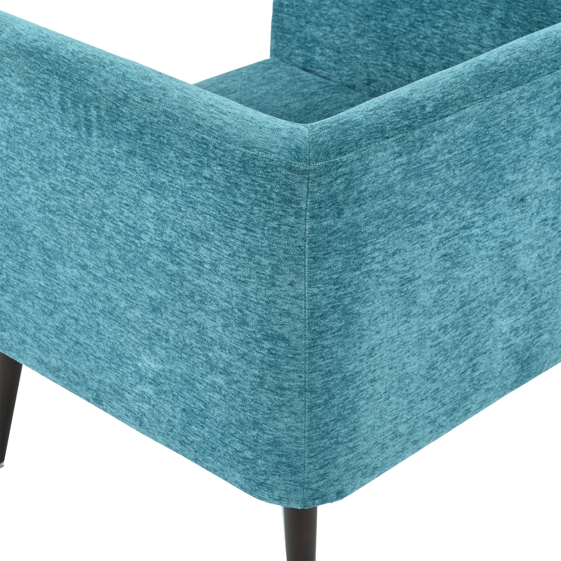 Accent Chair, Boucle Chair, Barrel Chair, Fabric Armchair Club Chair, Upholstered Arm Chair With Solid Wood Legs, Waist Pillow, Padded Single Chair For Living Room / Bedroom / Study / Waiting Room - Teal - Image 10