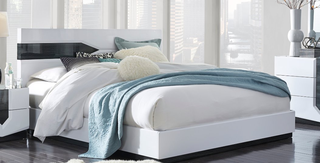 Vios - Queen Zebra Bed - White - Image 7