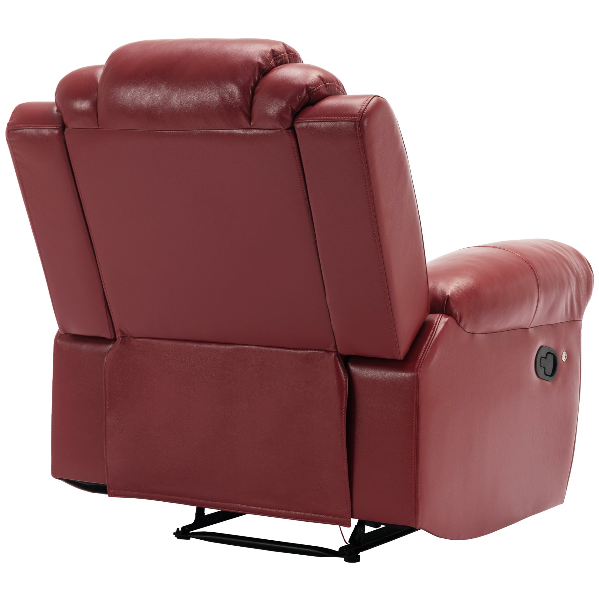 Home Theater Seating Manual Recliner Chair With Led Light Strip For Living Room - Wind Red - Image 13