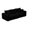 3 Seat Sofa, Convertible Deep Seat Sofa Lounge Chair For Living Room - Black - Image 14