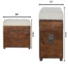Linen Storage Trunk - Chestnut / White Linen - Image 3