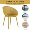 2 Pack Lounge Chair Set With Folding Square Table - Earthy Yellow / Khaki / White - Image 16