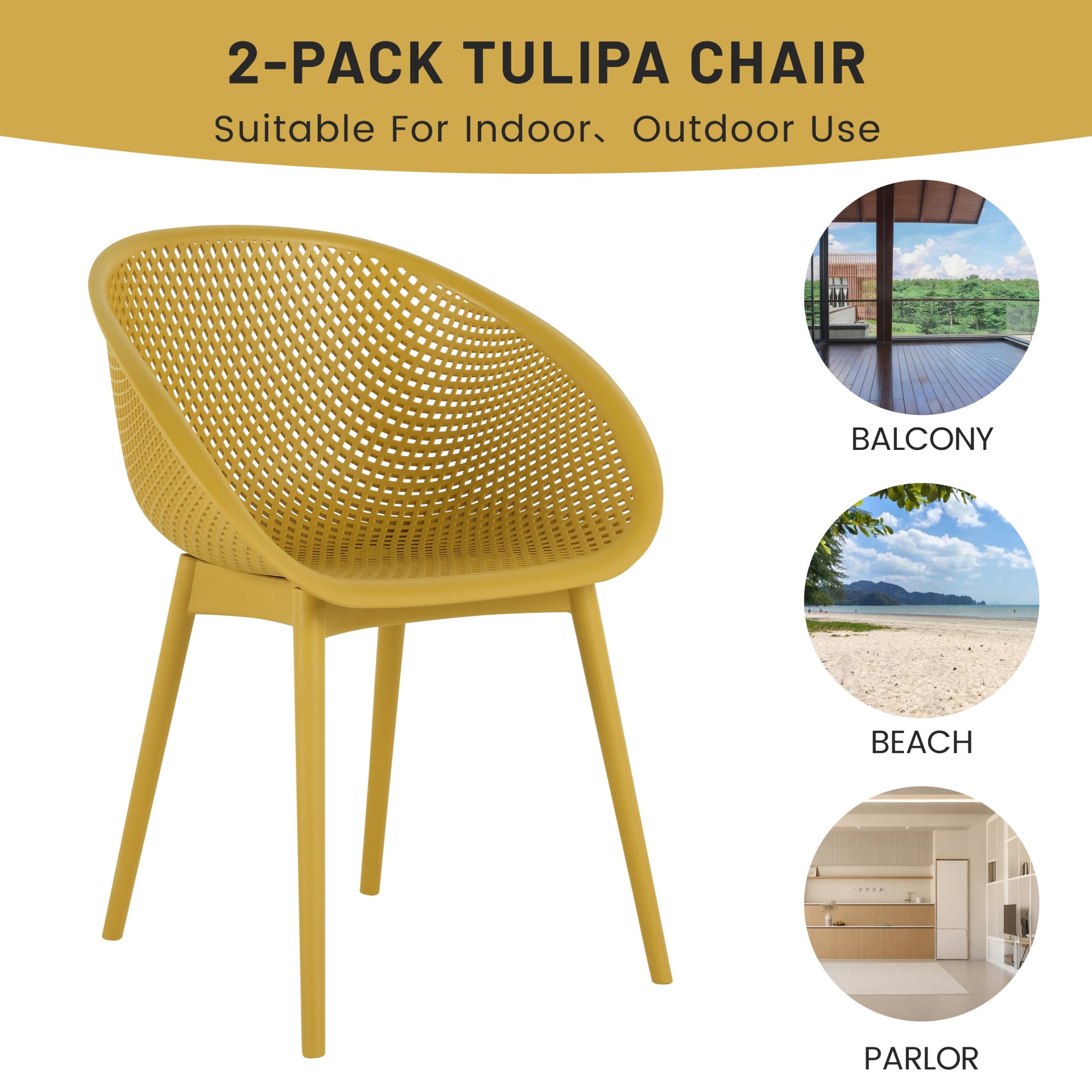 2 Pack Lounge Chair Set With Folding Square Table - Earthy Yellow / Khaki / White - Image 16