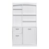 Bathroom Storage Cabinet With Tilt Out Hamper, Tall Free Standing Organizer With Drawers & Adjustable Shelves, Linen Tower With Steel Handles - White - Image 17