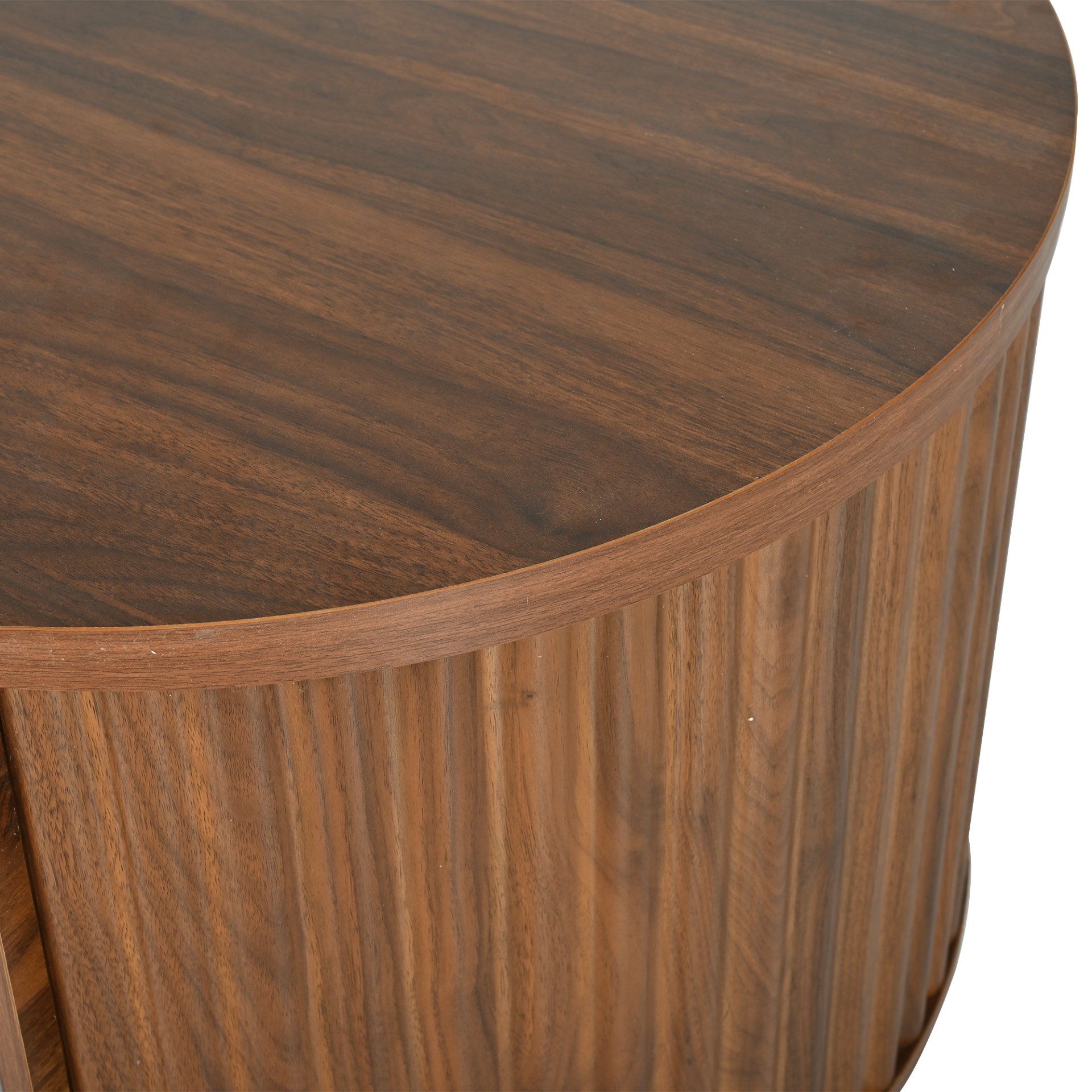 Lift Top Coffee Table With Hidden Compartment, Modern Oval Lift Tabletop For Home Living Room - Brown - Image 10