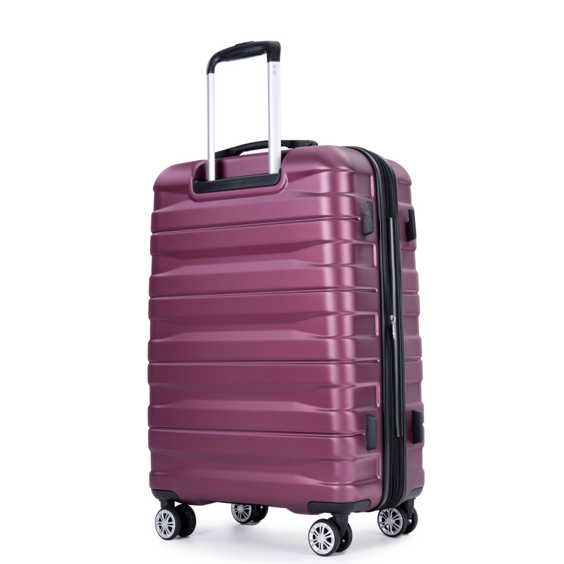 Luggage Set Of 5 Pieces, Expandable Hard Pc Luggage Set With Tsa Lock For Rotating Wheels, Lightweight Rolling Luggage - Wine Red - Image 11