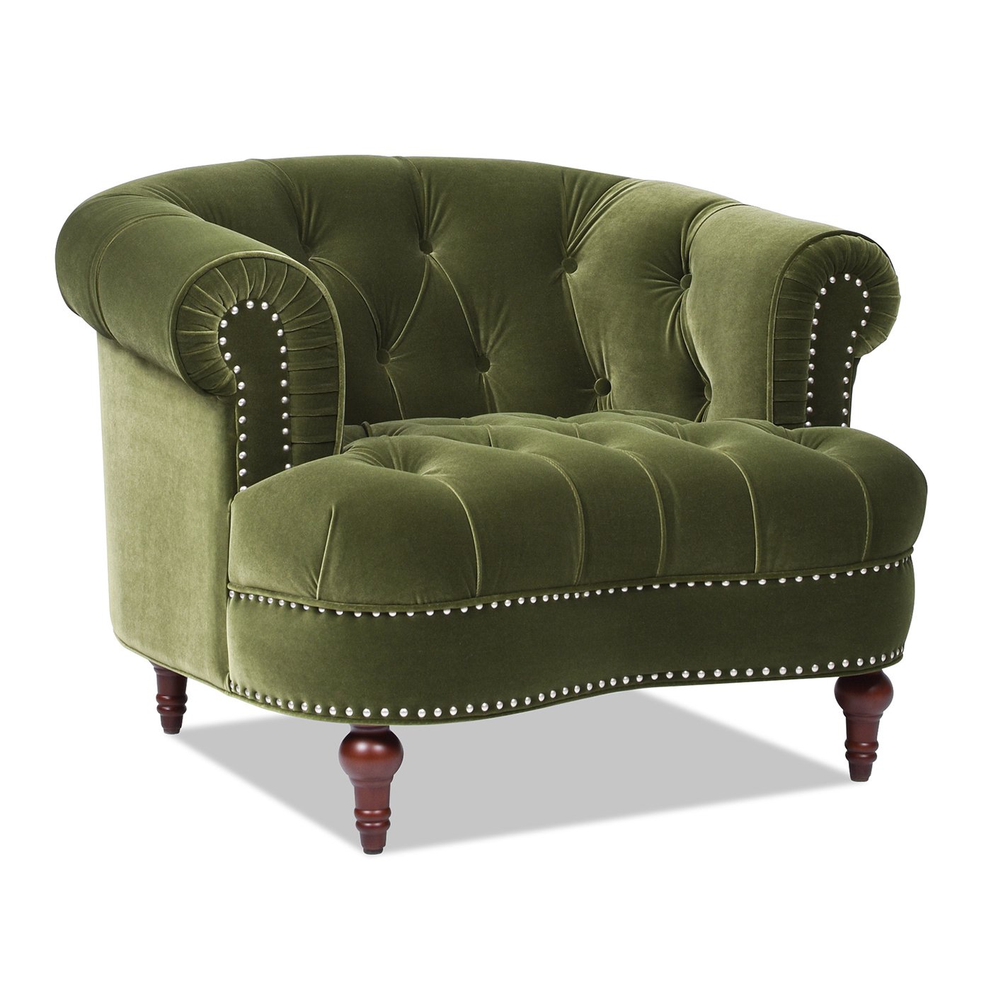 La Rosa - Victorian Tufted Upholstered Accent Chair - Olive Green - Image 5