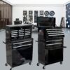 High Capacity Rolling Tool Chest With Wheels And Drawers, 8 Drawer Tool Storage Cabinet - Black - Image 11