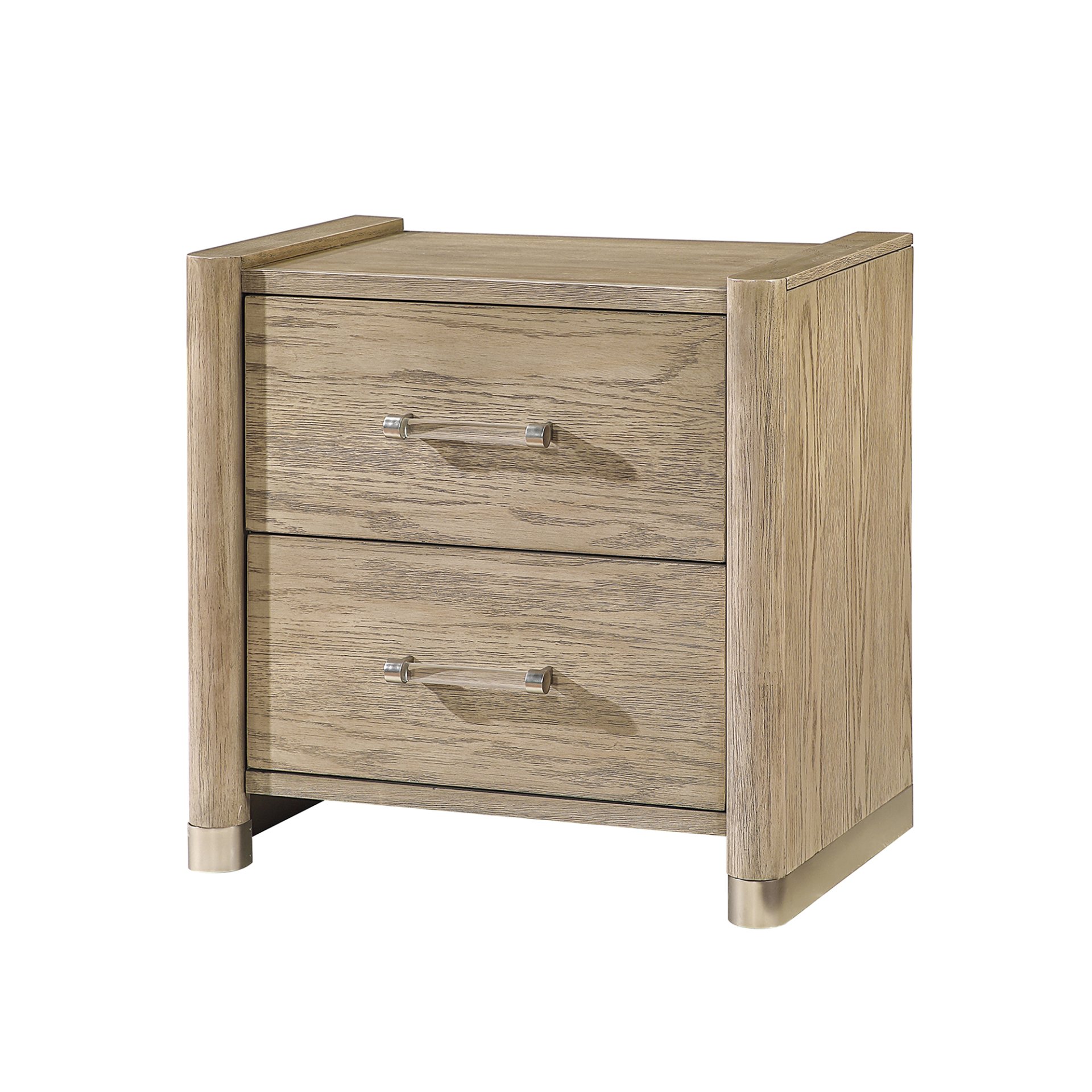 Sarai - Nightstand With Spacious Drawers And Handles - Brown - Image 5