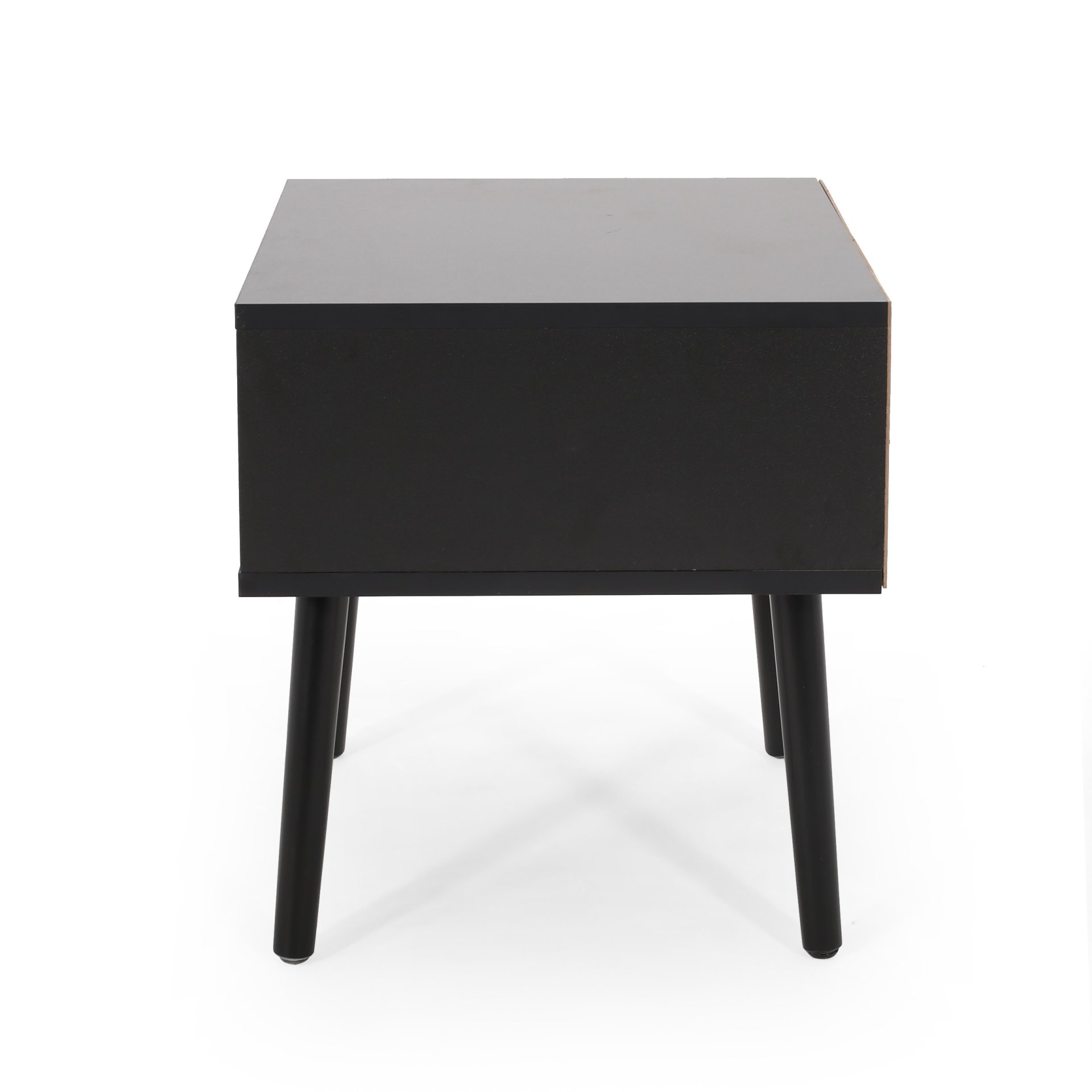 2 Toned Particle Board End Table - Black White - Image 8
