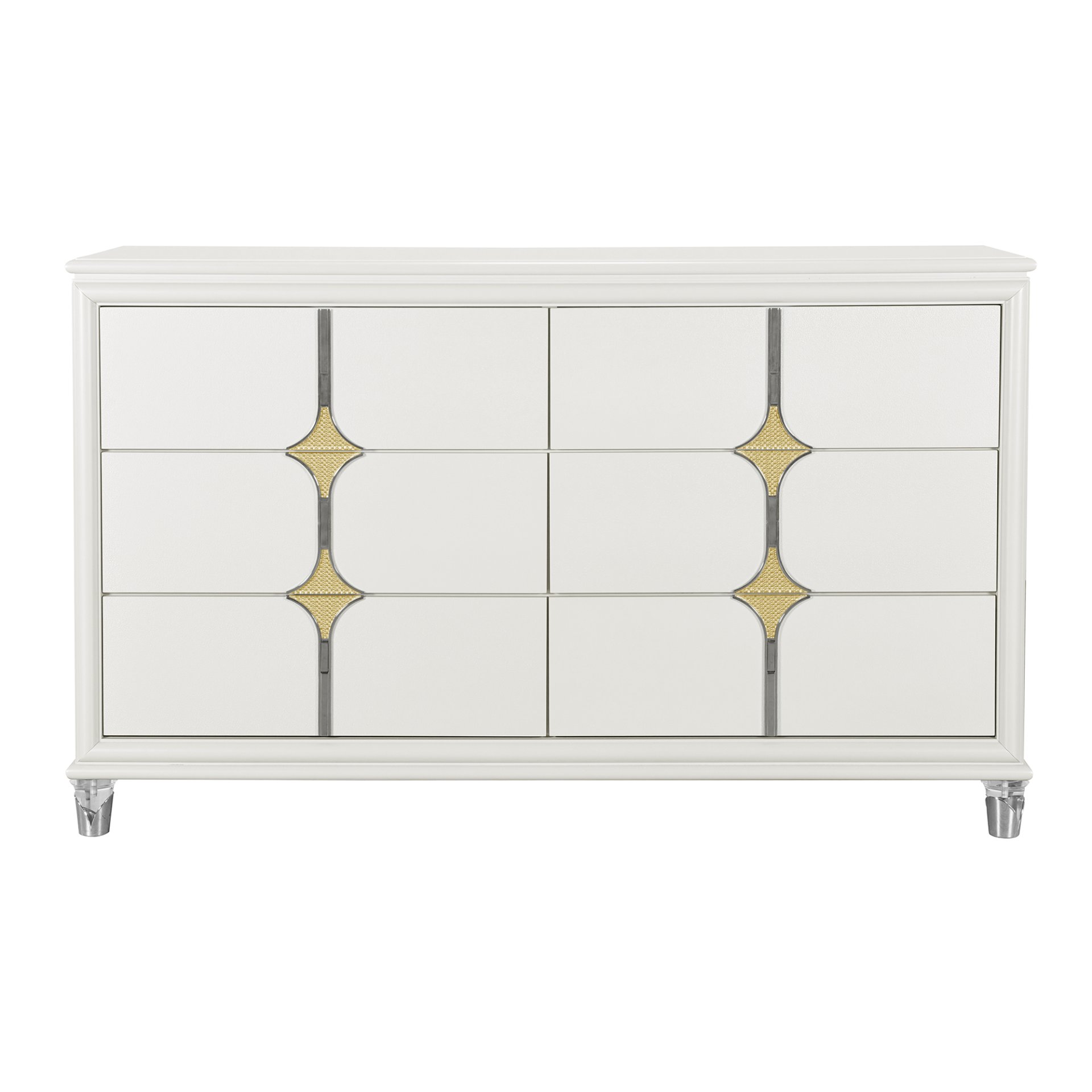 Uriuni - Dresser - Gold / White - Image 4