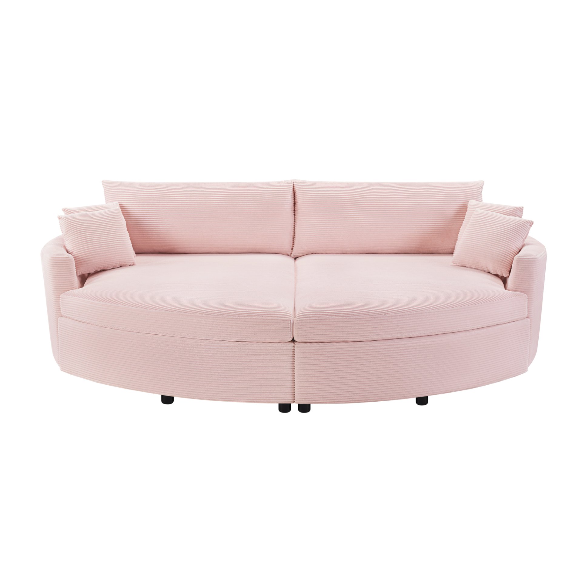 Oversized Double Chaise Lounge Sofa - Pink - Image 6