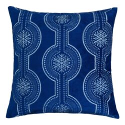 Holiday Throw Pillow With Snowflake Embroidery - Blue