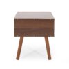 2 Toned Particle Board End Table - White / Walnut - Image 10
