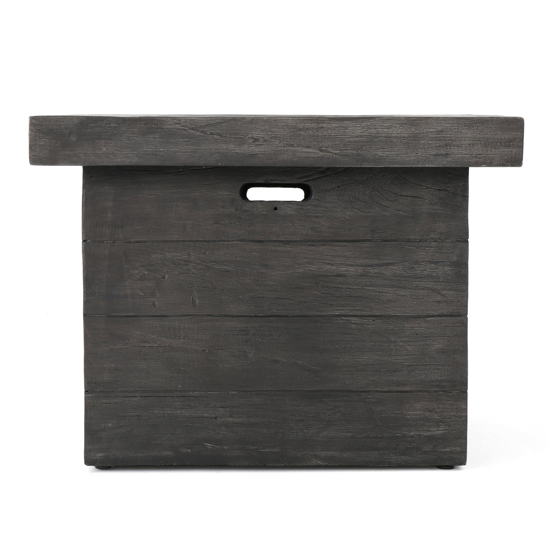 Anchorage - Wood Square Fire Pit 40, 000 Btu - Gray - Image 11