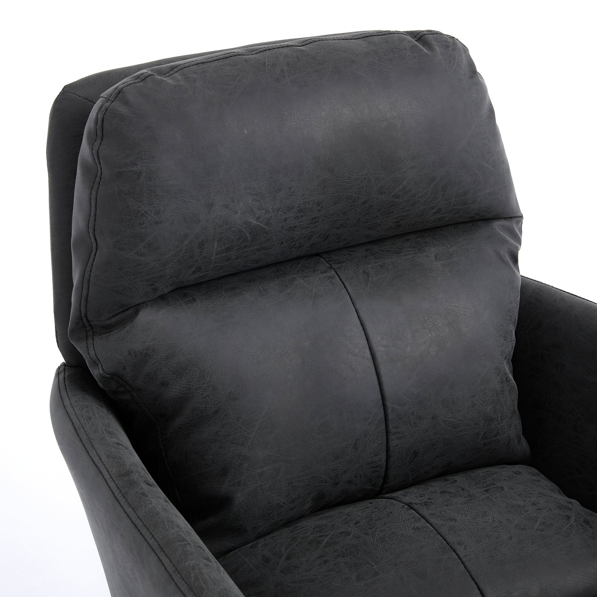Adjustable Office Chair, Ergonomic Swivel Chair Leather, Comfortable For Long Sitting, Versatile Home And Office Use - Black - Image 8
