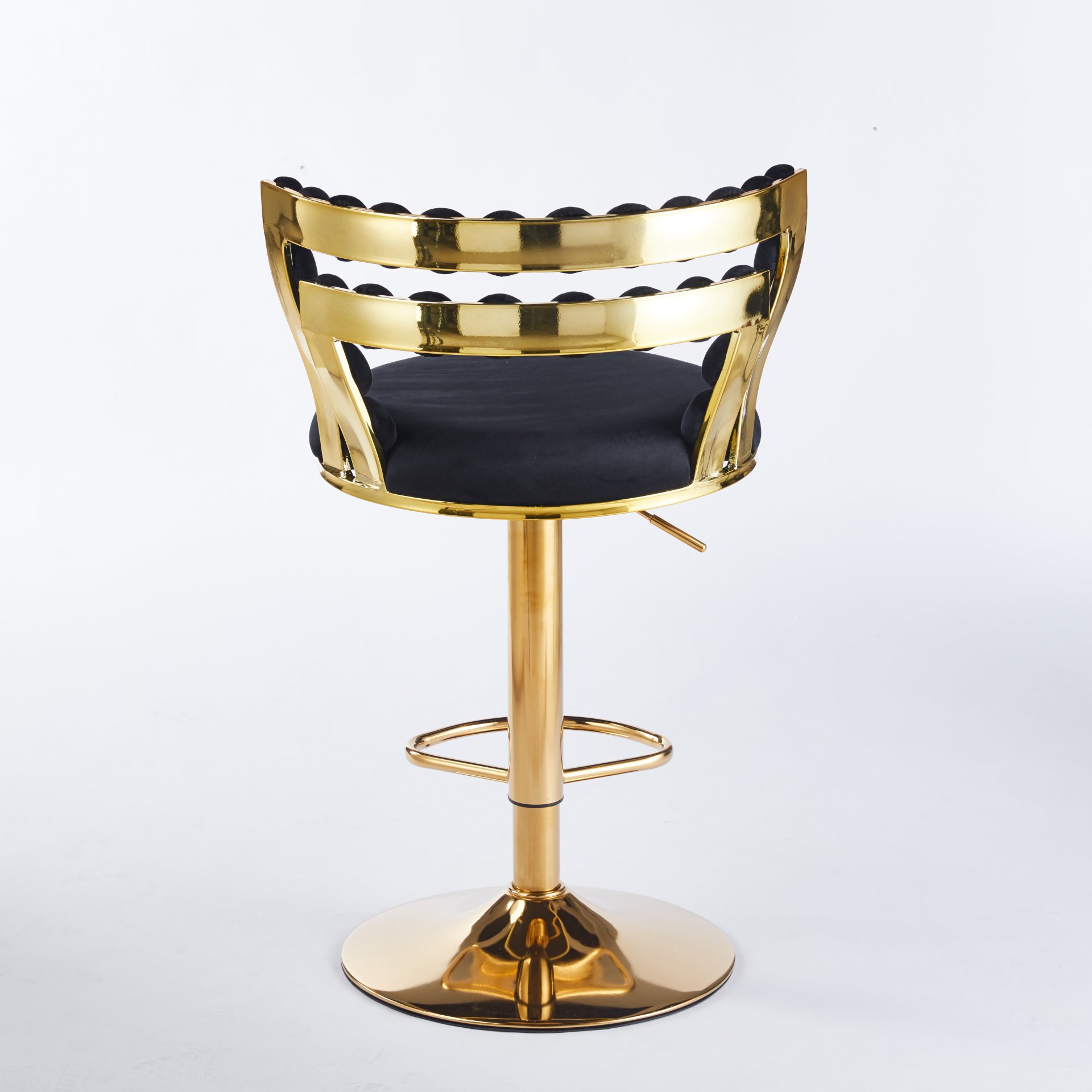 Bar Chair With Tube Legs (Set of 2) - Golden / Black - Image 8