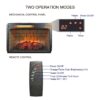 26" Infrared Quartz Heater Fireplace Insert -Woodlog Version With Brick - Antique Black - Image 5