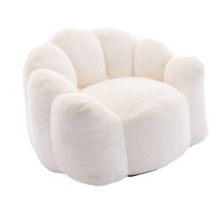 Lotus Compression Sofa Bean Bag With Pull Ring - White