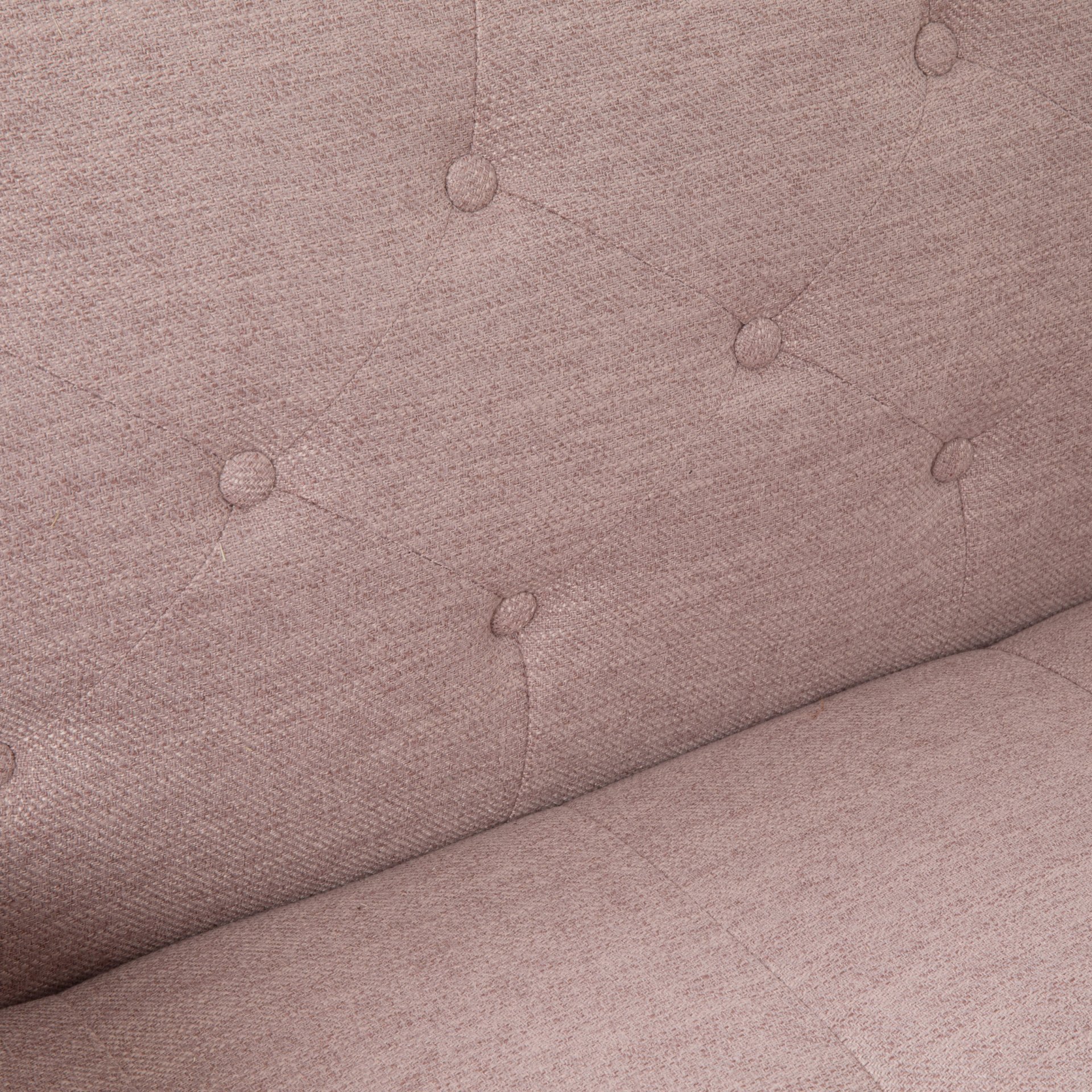 Aidan - Mid Century Modern Tufted Fabric Sofa - Blush - Image 12