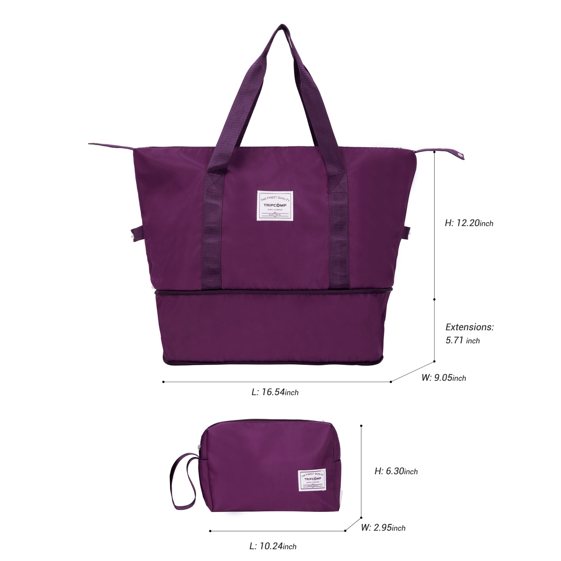 Luggage Set Of 5 Pieces, Expandable Hard Pc Luggage Set With Tsa Lock For Rotating Wheels, Lightweight Rolling Luggage - Wine Red - Image 5