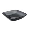 Square Vessel Sink For Bathroom, Above Counter Design With Pop Up Drain, Smooth Rounded Edges - Grey - Image 6
